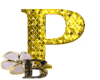 B♛|Gold Sign Letter P