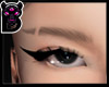 B. Straight eyebrows