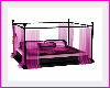 Pink poseles bed