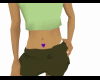 Purple heart belly pierc