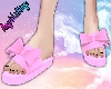 Pink FLats with Ribbon