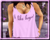 I Like Boys! Pink Top