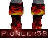 Flame armor boots