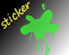 limegreen splash sticker