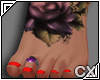 Purple Rose tattoo Feet