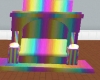 Rainbow cuddle throne