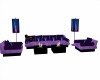 Purple Flame Couch Set