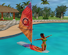 {K} Animated windsurfer