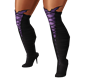 Purple Batty Thigh Boots