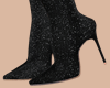 E* Black Sequins Boots
