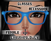 .L. Blue Geeky Glasses