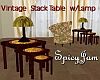 Vintage Stack Table/Lamp
