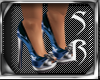 satin desires blue heels