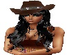 Brown Velvet Cowgirl Hat