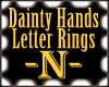 Gold Letter "N" Ring