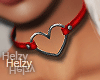Choker Heart Red