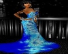 Blue Satin Starry Dress