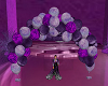 purple arch balloons