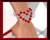 Hearts bracelet L Red