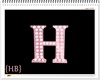 {HB} Letter H Pink