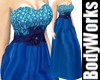 BBW Blue Satin Gown