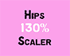 Hips 130% Scaler