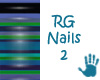 RG Blue Striped Nails
