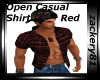 Open Casual Shirt Red