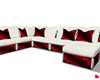 Red & White Sectional