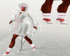 White/red Christmas Boot