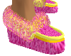 pink/yellow slippers