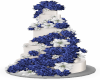 cake with blue flowers
