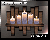 (L: Wooden Wall Candles