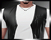 Shirt w leather vest