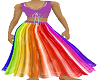 skirt & top rainbow & pu