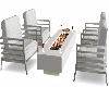 Patio Set W/Fire Pit