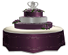 Purple White Wedding Cak