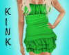 Ruffle Dress Green