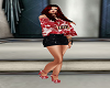 scarpe con pizzo rosso