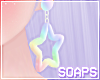 +Star Earrings Rainbow