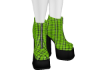 green plaid femboy boots