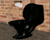 black toilet with sound