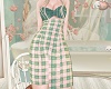 ribbon gown green