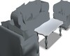 3 piece couch gray