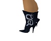 snake suede navy boots