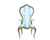 blue chippendale chair