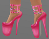 H/Pink Belted Heels
