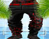 Custom Jeans Black Red