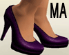 High-heeled shoes purple