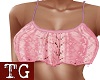 Pink Lace Babydoll Top